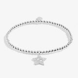Kids' Christmas Cracker 'Christmas Wishes' Bracelet In Silver Plating