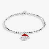 Kids' Christmas A Little 'Santa Paws' Bracelet In Silver Plating