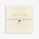 Kids' Christmas A Little 'Santa Paws' Bracelet In Silver Plating