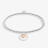 Kids' A Little 'Lovely Granddaughter' Bracelet In Silver And Rose Gold Plating