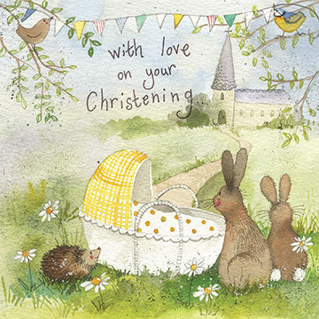 Christening Day Bunny Card