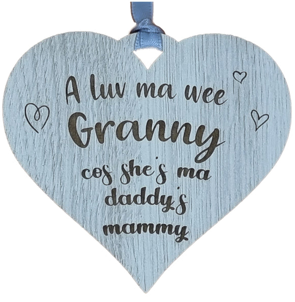 Daddy's Mammy Hanging Heart