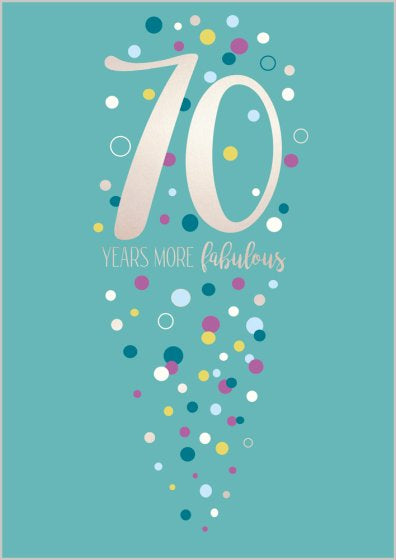 Card, 70 Years More Fabulous
