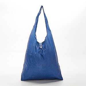 Eco Chic Foldable Shopper Disrupted Cubes Navy