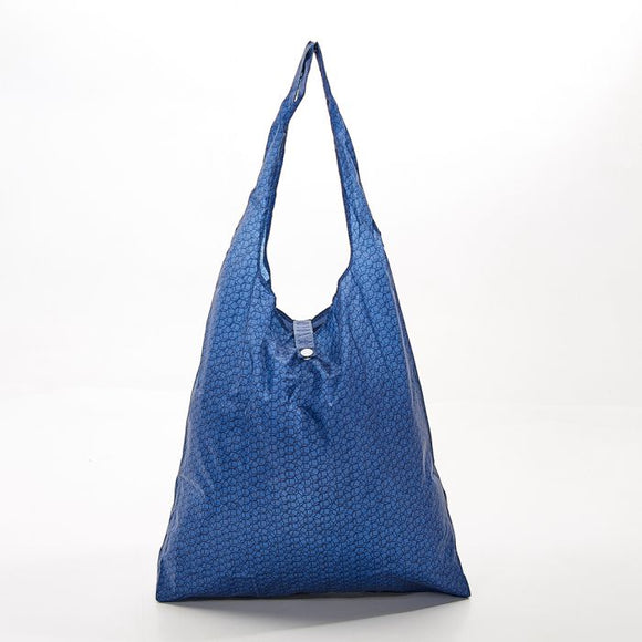 Eco Chic Foldable Shopper Disrupted Cubes Navy