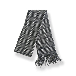 Couthie Black & White Check Scarf