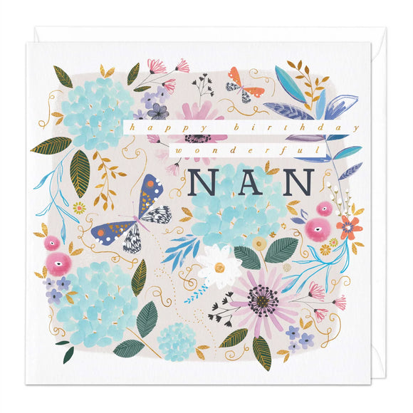 Butterfly Nan Birthday Card