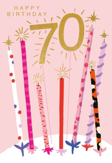 Happy Birthday 70th Candles
