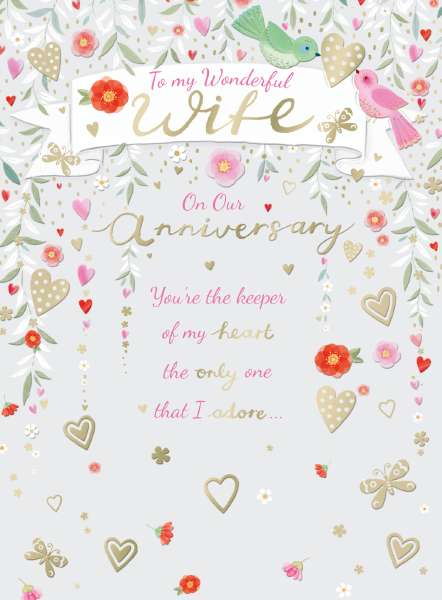 To A Wonderful Wife On Our Anniversary