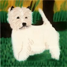 Tile West Highland Terrier 6 x 6