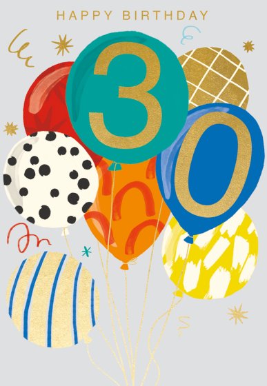 30, Birthday Balloons