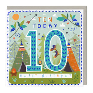 10 Today Adventure Camping Birthday Card