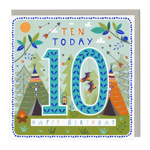 10 Today Adventure Camping Birthday Card