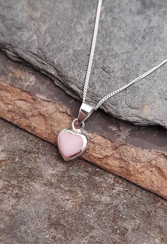 Pink Mother Of Pearl Pendant 8mm