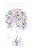 Silver Wedding Anniversary Tree Card