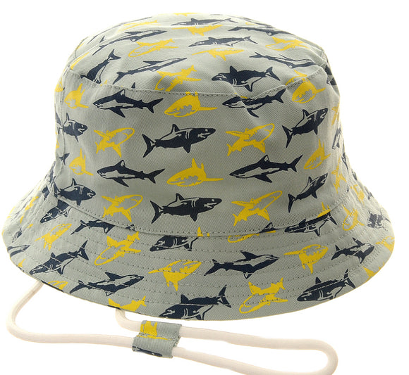 Sharks Sun Hat, 0-12 Months