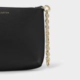 Astrid Chain Clutch, Black