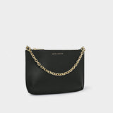 Astrid Chain Clutch, Black