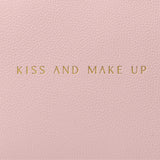 Sentiment Makeup Bag 'Kiss And Make Up' in Pink