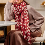 Abstract Heart Printed Scarf