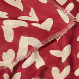 Abstract Heart Printed Scarf