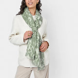 Abstract Animal Printed Foil Scarf