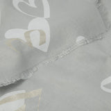 Heart Printed Foil Scarf