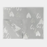 Heart Printed Foil Scarf