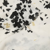 Floral Burst Printed Foil Scarf