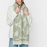 Abstract Floral Printed Blanket Scarf