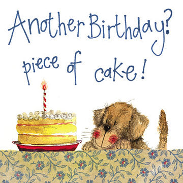 Piece of Cake Dog Birthday Card