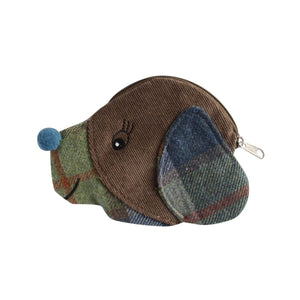 Inveresk Tweed Dog Head Purse