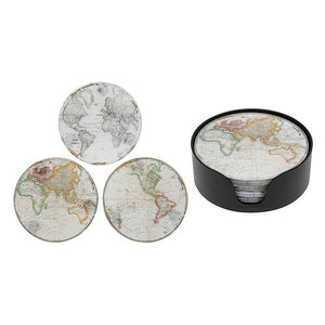 World Map Coasters Set of 6