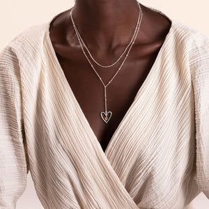 Lea Lariats Heart Lariat Necklace