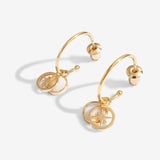 Perla Mother Of Pearl Star Hoop Earrings
