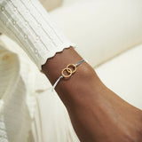 Bracelet Bar Silver And Gold Circle
