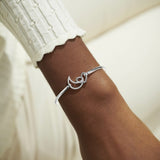 Bracelet Bar Silver Moon Heart