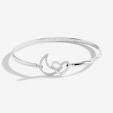 Bracelet Bar Silver Moon Heart