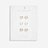 Florence Heart Earring Trio Set of 3