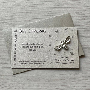 Pocket Charm Carded,  Bee Strong