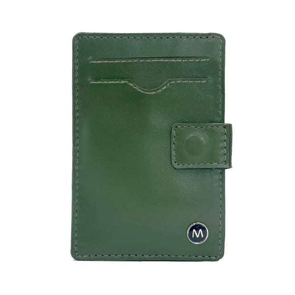 Italian Leather Card Holder, Olive
