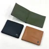 Italian Leather Slim Bifold Wallet, Tan