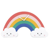 Rainbow Clock With Clouds