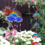 60cm String Of Rainbows Suncatcher