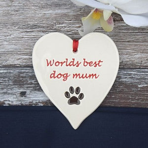 Ceramic Heart, Dog Mum