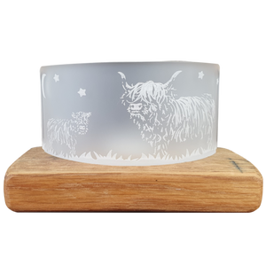 Small Highland Coo Family Tealight holder