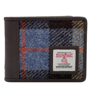 Trifold Wallet Blue/Brown Check