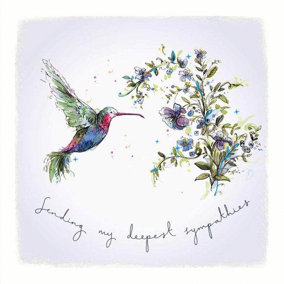 Card, Sending My Deepest Sympathies, Hummingbird
