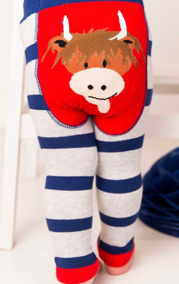 Highland Cow Leggings, Size 1-2years