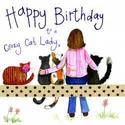 Cat Lady Birthday Card